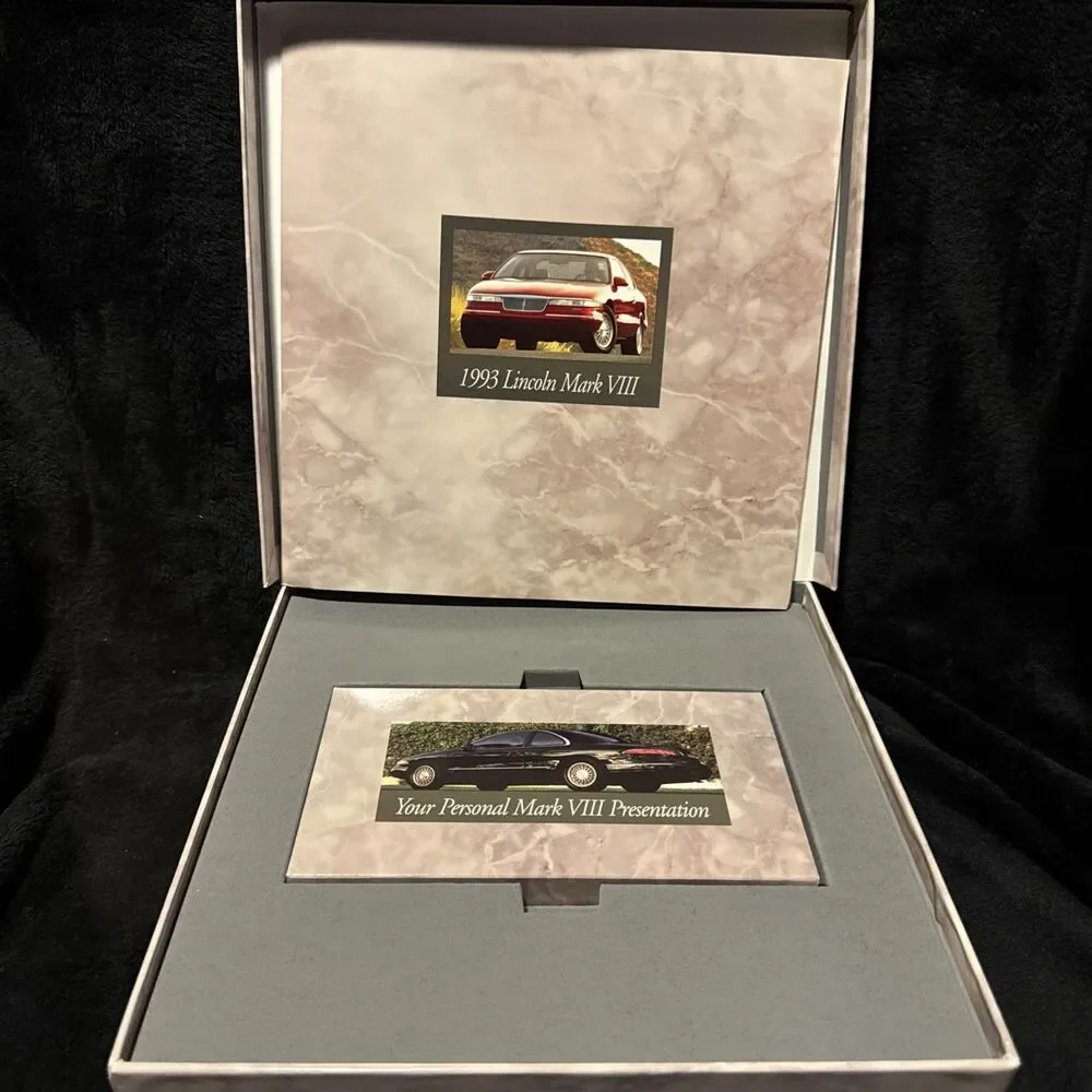 1993 Lincoln Mark VIII Luxury Prestige Sales Brochure & VHS Tape in Box